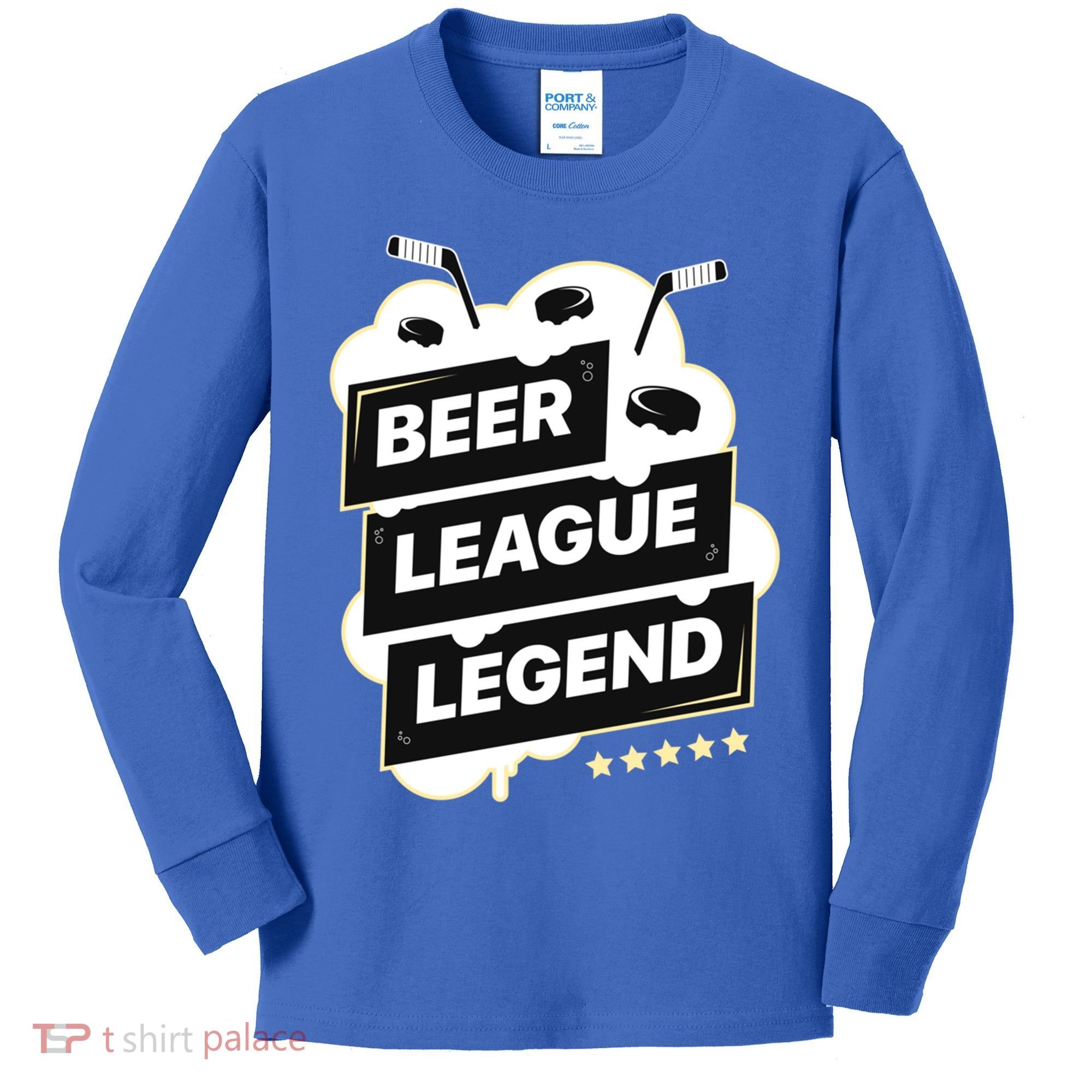 Beer League Legend Hockey Gift Kids Long Sleeve Shirt