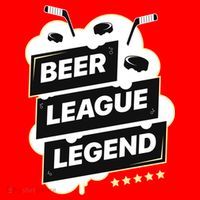 Beer League Legend Hockey Gift Santa Hat thumb 1