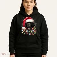 Black Lab Labrador Christmas Tree Light Pajama Dog Xmas Hoodie thumb 5
