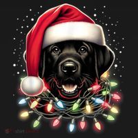 Black Lab Labrador Christmas Tree Light Pajama Dog Xmas Hoodie thumb 7