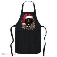 Black Lab Labrador Christmas Tree Light Pajama Dog Xmas Apron thumb 0