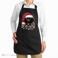 Black Lab Labrador Christmas Tree Light Pajama Dog Xmas Apron thumb 2