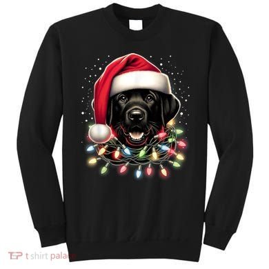 Black Lab Labrador Christmas Tree Light Pajama Dog Xmas Sweatshirt