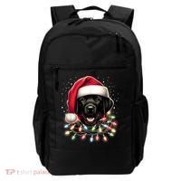 Black Lab Labrador Christmas Tree Light Pajama Dog Xmas Backpack thumb 0