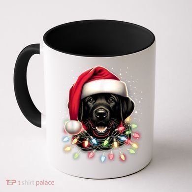 Black Lab Labrador Christmas Tree Light Pajama Dog Xmas Coffee Mug