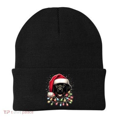 Black Lab Labrador Christmas Tree Light Pajama Dog Xmas Beanie