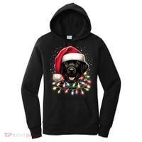Black Lab Labrador Christmas Tree Light Pajama Dog Xmas Women's Hoodie thumb 0