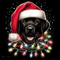 Black Lab Labrador Christmas Tree Light Pajama Dog Xmas Women's Hoodie thumb 2