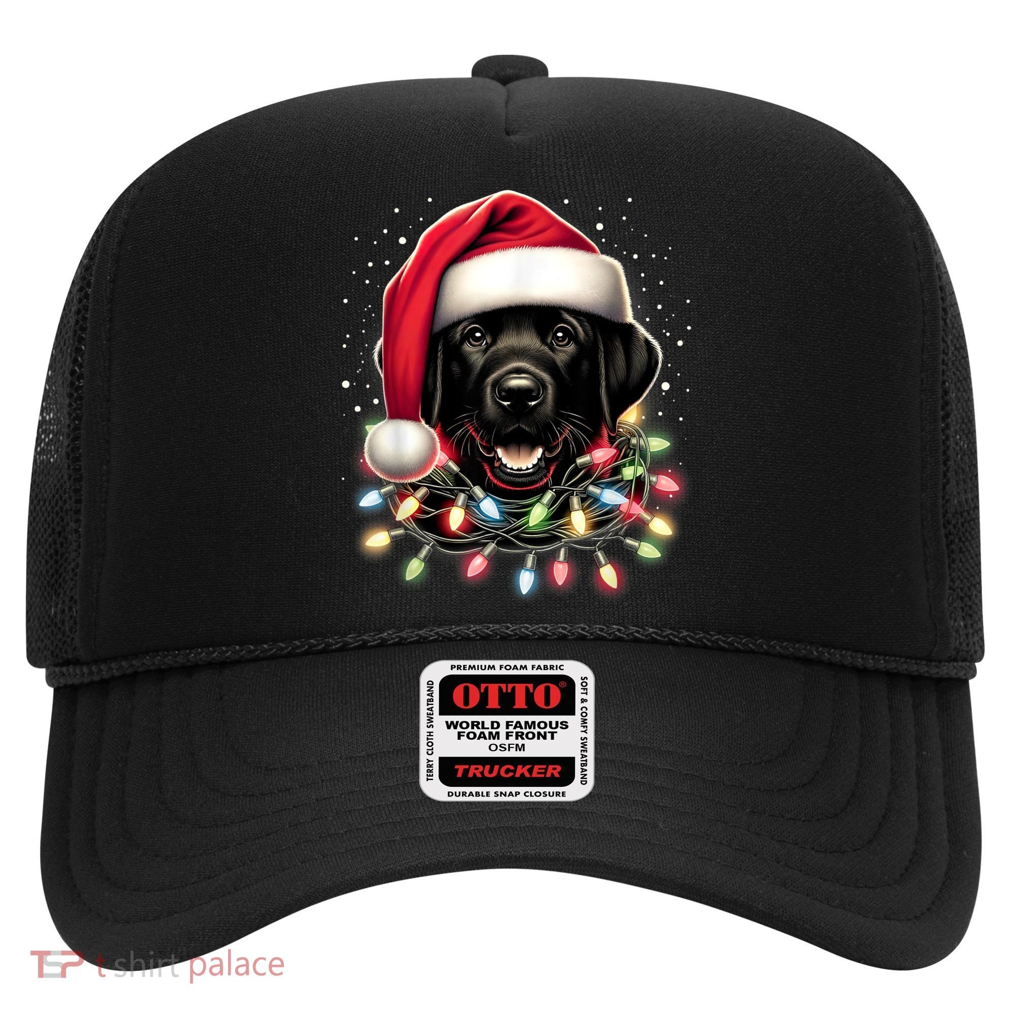 Black Lab Labrador Christmas Tree Light Pajama Dog Xmas Hat