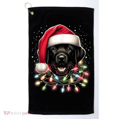 Black Lab Labrador Christmas Tree Light Pajama Dog Xmas Golf Towel