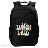 Bunny Lunch Lady Funny Egg Easter Day Floral Backpack thumb 0