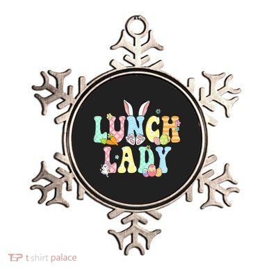 Bunny Lunch Lady Funny Egg Easter Day Floral Ornament