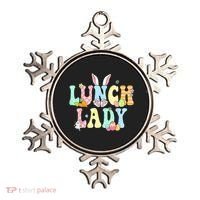 Bunny Lunch Lady Funny Egg Easter Day Floral Ornament thumb 0