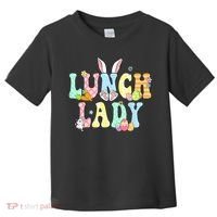 Bunny Lunch Lady Funny Egg Easter Day Floral Toddler T-Shirt thumb 0
