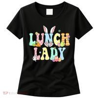Bunny Lunch Lady Funny Egg Easter Day Floral Women's T-Shirt thumb 0