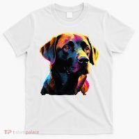 Black Labrador Lover Colorful Pop Art Black Lab T-Shirt thumb 0