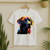 Black Labrador Lover Colorful Pop Art Black Lab T-Shirt thumb 2