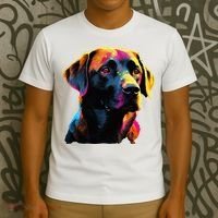 Black Labrador Lover Colorful Pop Art Black Lab T-Shirt thumb 3