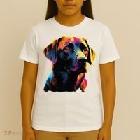 Black Labrador Lover Colorful Pop Art Black Lab T-Shirt thumb 4