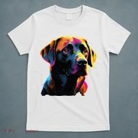 Black Labrador Lover Colorful Pop Art Black Lab T-Shirt thumb 5