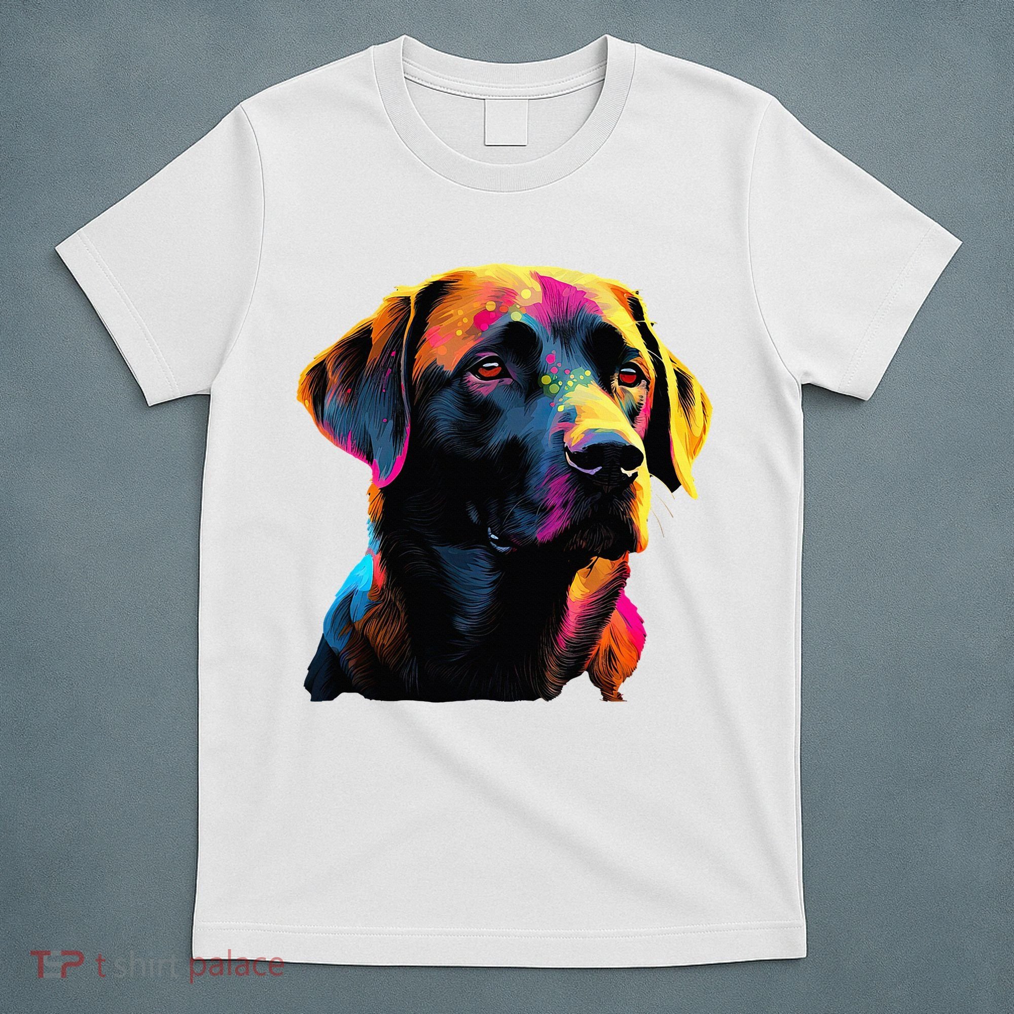 Black Labrador Lover Colorful Pop Art Black Lab T-Shirt