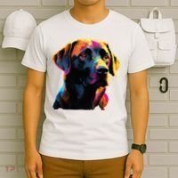Black Labrador Lover Colorful Pop Art Black Lab T-Shirt thumb 6