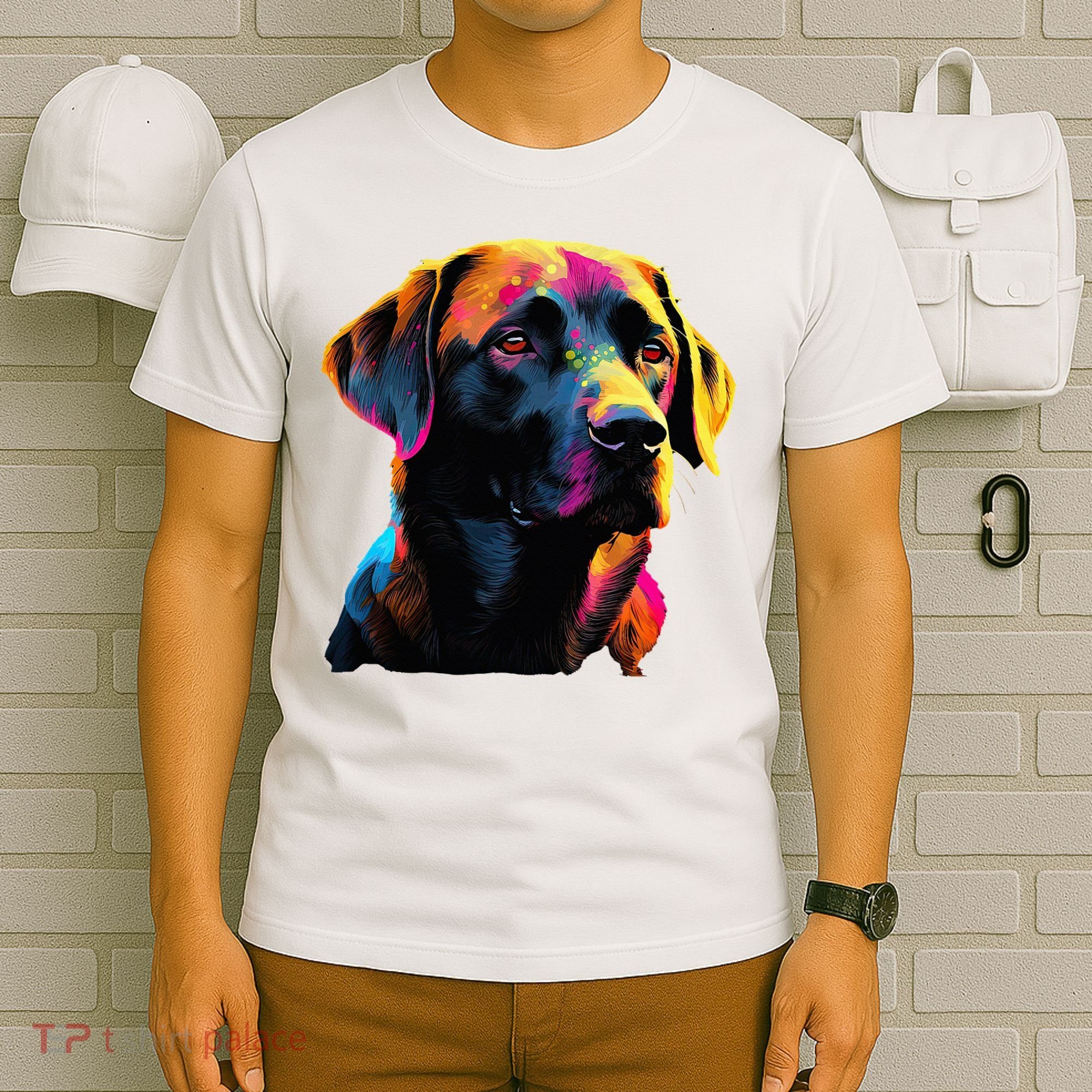 Black Labrador Lover Colorful Pop Art Black Lab T-Shirt