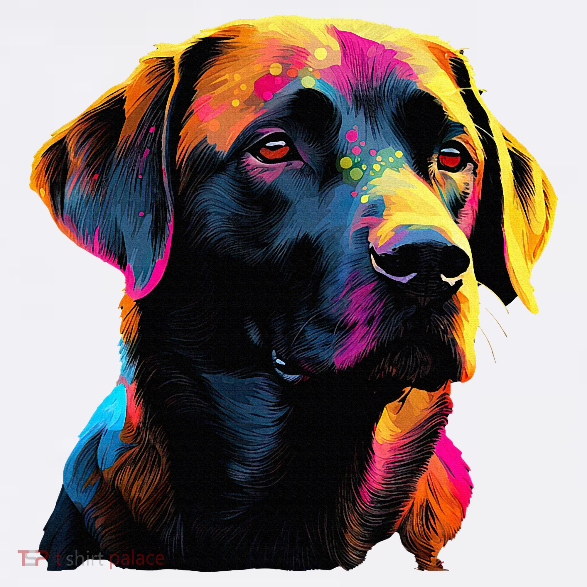 Black Labrador Lover Colorful Pop Art Black Lab T-Shirt