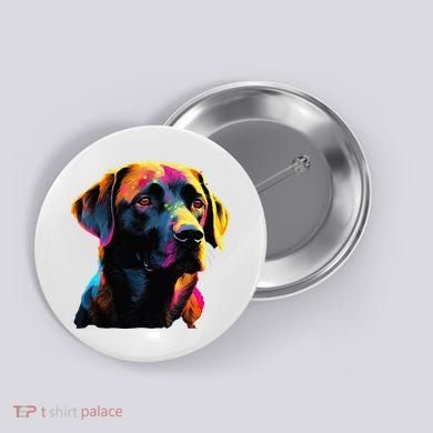 Black Labrador Lover Colorful Pop Art Black Lab Button