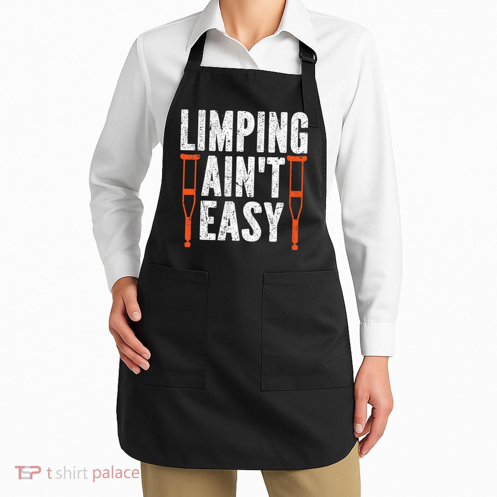 Broken Leg Limping AinT Easy Injury Surgery Get Well Soon Apron