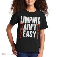 Broken Leg Limping AinT Easy Injury Surgery Get Well Soon Kids T-Shirt thumb 2