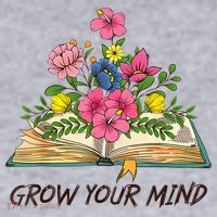 Book Lover Librarian Grow Your Mind Reading Teacher Flower Women's Sweatshirt thumb 2