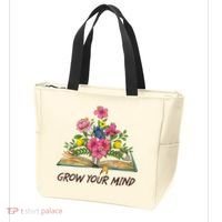 Book Lover Librarian Grow Your Mind Reading Teacher Flower Tote Bag thumb 3