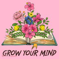 Book Lover Librarian Grow Your Mind Reading Teacher Flower Coaster thumb 2