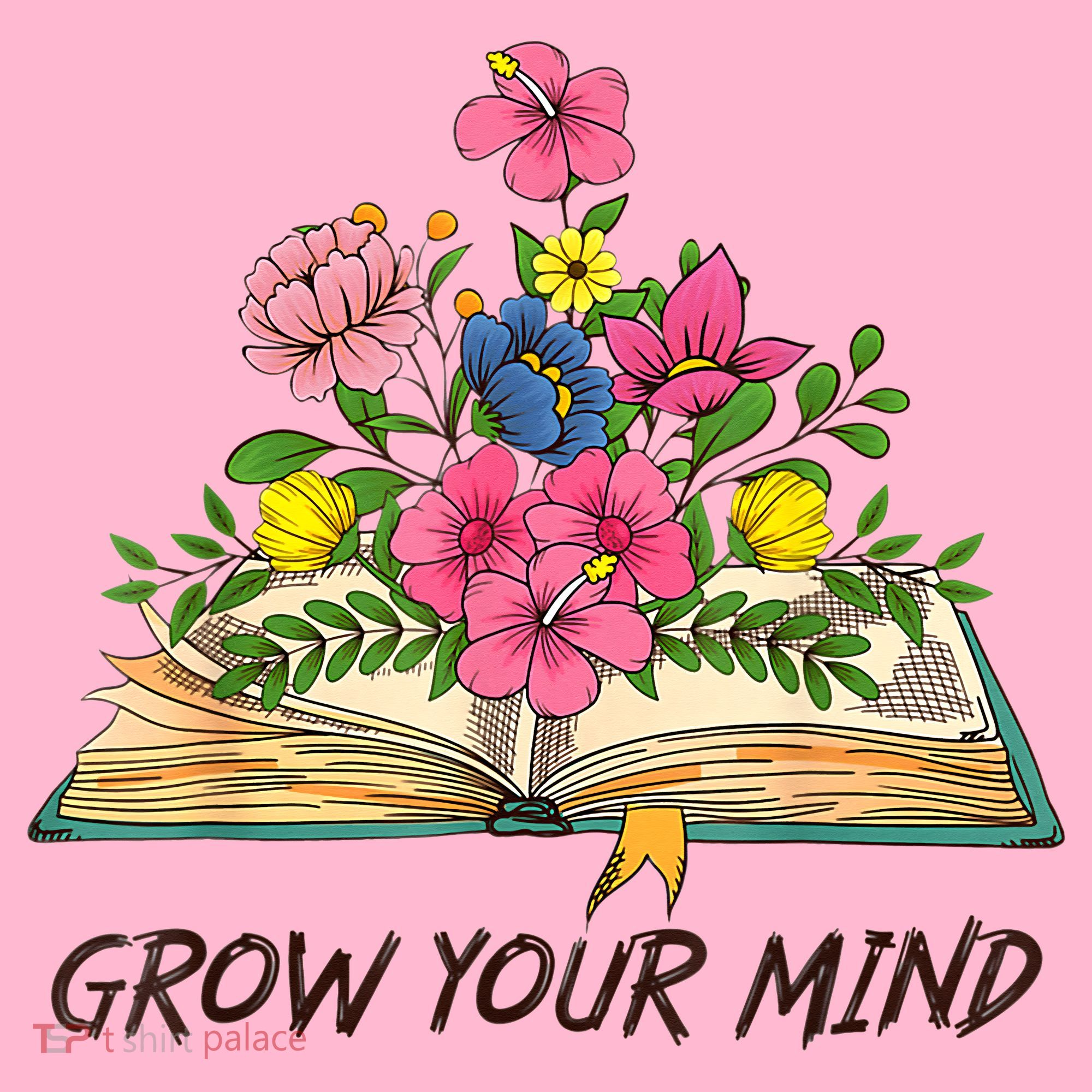 Book Lover Librarian Grow Your Mind Reading Teacher Flower Coaster