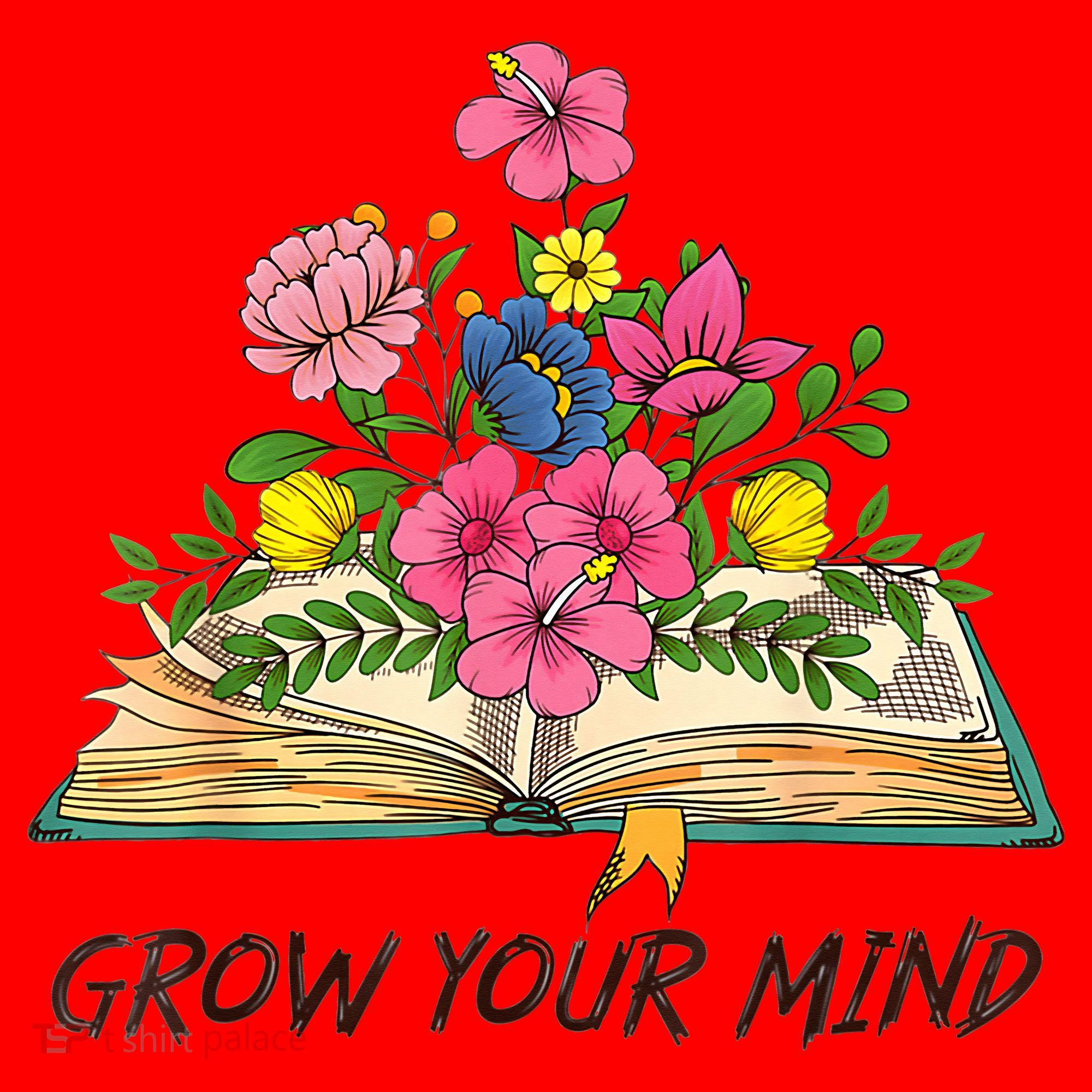 Book Lover Librarian Grow Your Mind Reading Teacher Flower Santa Hat