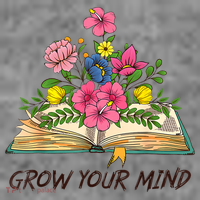 Book Lover Librarian Grow Your Mind Reading Teacher Flower Toddler Hoodie thumb 2
