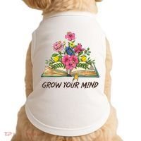 Book Lover Librarian Grow Your Mind Reading Teacher Flower Doggie Tank thumb 0