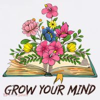 Book Lover Librarian Grow Your Mind Reading Teacher Flower Apron thumb 3