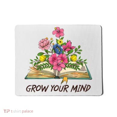 Book Lover Librarian Grow Your Mind Reading Teacher Flower Mousepad