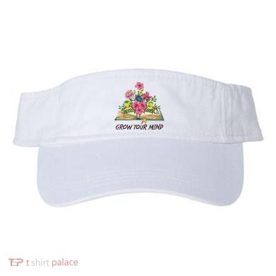 Book Lover Librarian Grow Your Mind Reading Teacher Flower Visor