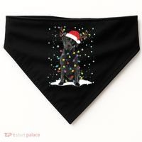 Black Lab Labrador Christmas Tree Light Pajama Dog Xmas USA-Made Doggie Bandana thumb 0