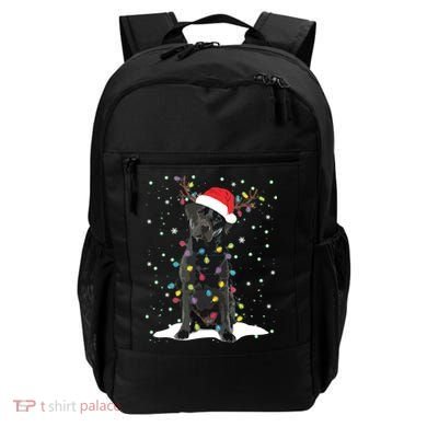Black Lab Labrador Christmas Tree Light Pajama Dog Xmas Backpack