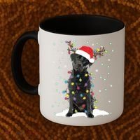 Black Lab Labrador Christmas Tree Light Pajama Dog Xmas Coffee Mug thumb 2