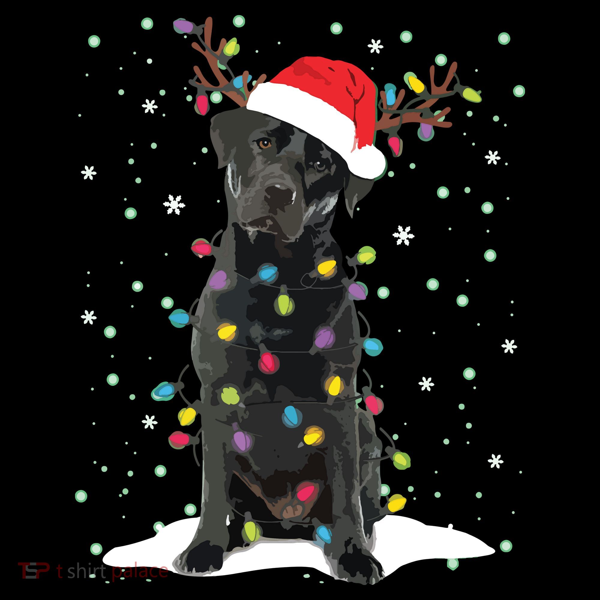 Black Lab Labrador Christmas Tree Light Pajama Dog Xmas Coffee Mug