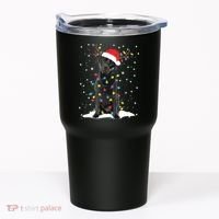 Black Lab Labrador Christmas Tree Light Pajama Dog Xmas Tumbler thumb 0