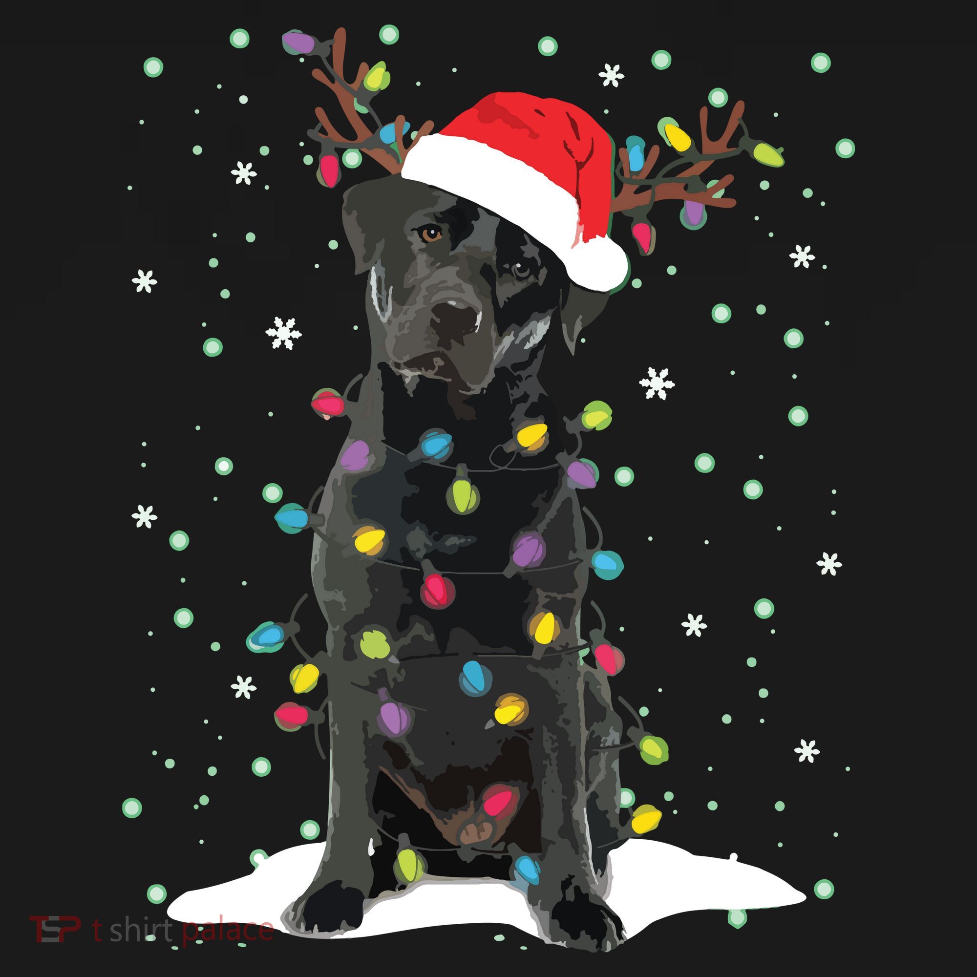 Black Lab Labrador Christmas Tree Light Pajama Dog Xmas Ornament