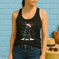 Black Lab Labrador Christmas Tree Light Pajama Dog Xmas Women's Tank Top thumb 2