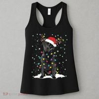 Black Lab Labrador Christmas Tree Light Pajama Dog Xmas Women's Tank Top thumb 3