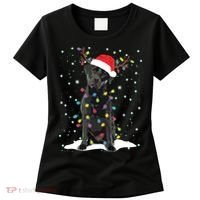 Black Lab Labrador Christmas Tree Light Pajama Dog Xmas Women's T-Shirt thumb 0